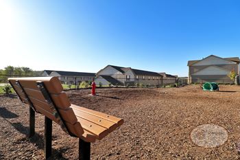 Bark park with seating